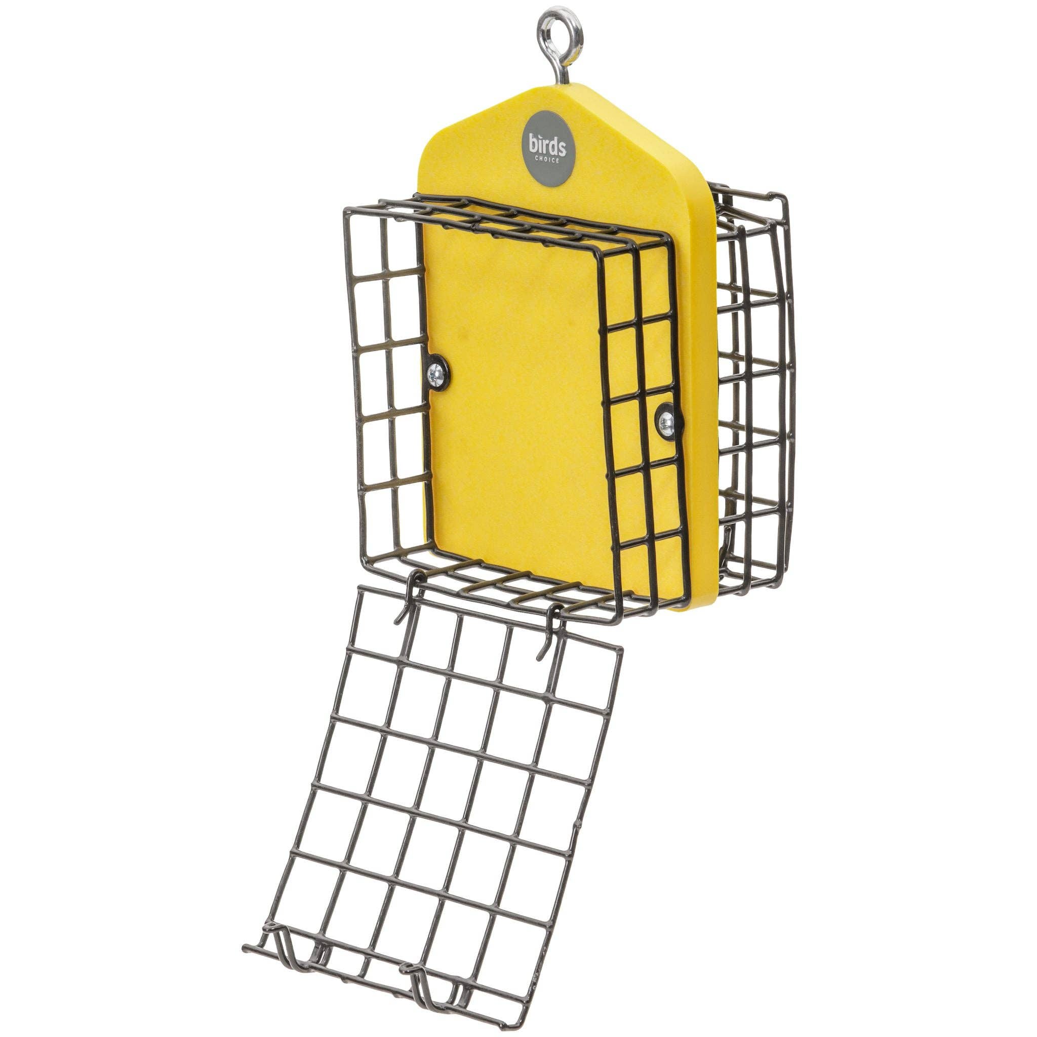 Birds Choice - Wholesale Bird Feeder - Suet Feeder for Two Cakes in Yellow Recycled Plastic4
