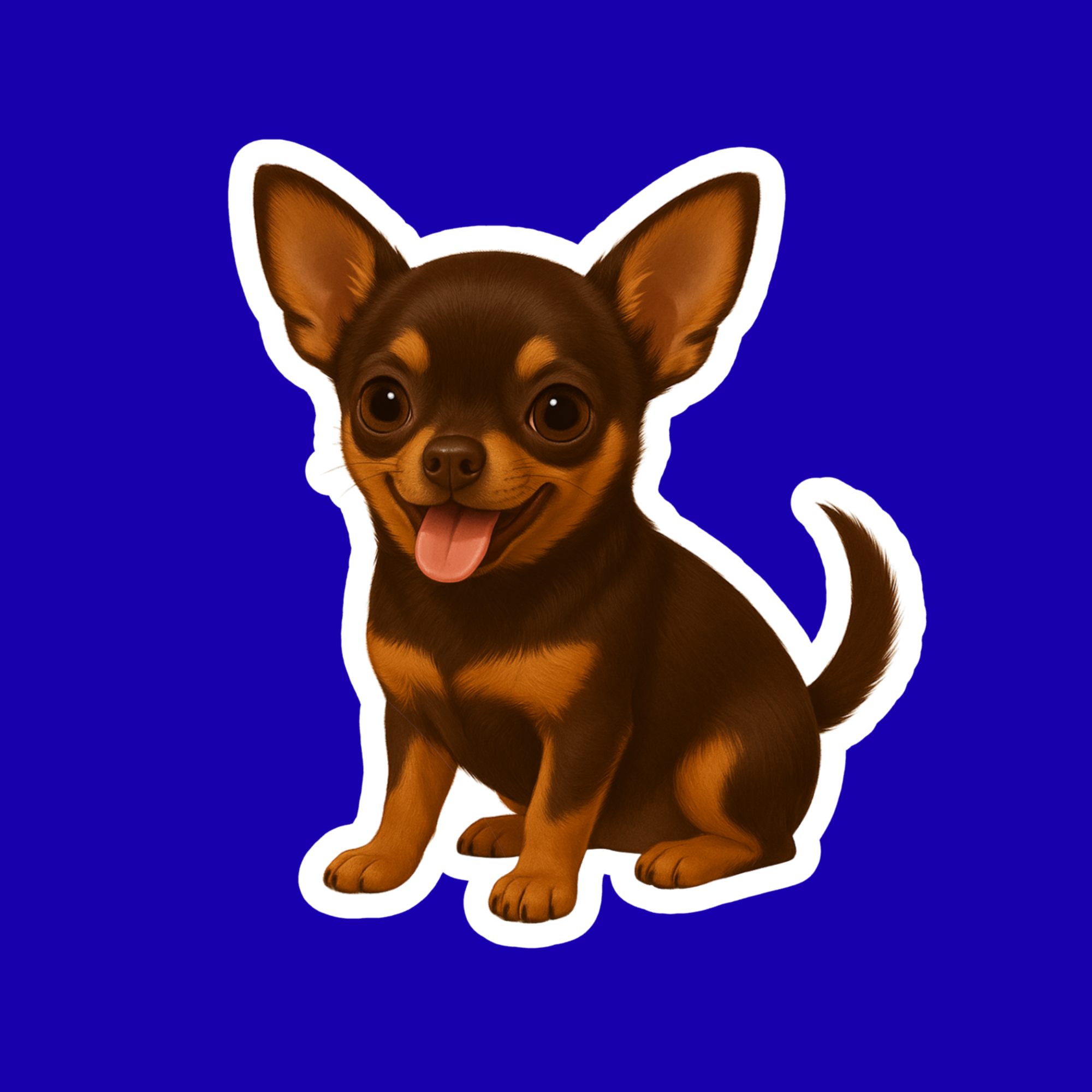 Designs by Mysh - Vente Autocollant - Autocollants de chien Chihuahua – Autocollant en vinyle aquarelle découpé, décalcomanie pour animaux de 3” durable pour ordinateur portable, bouteille d'eau, journal10