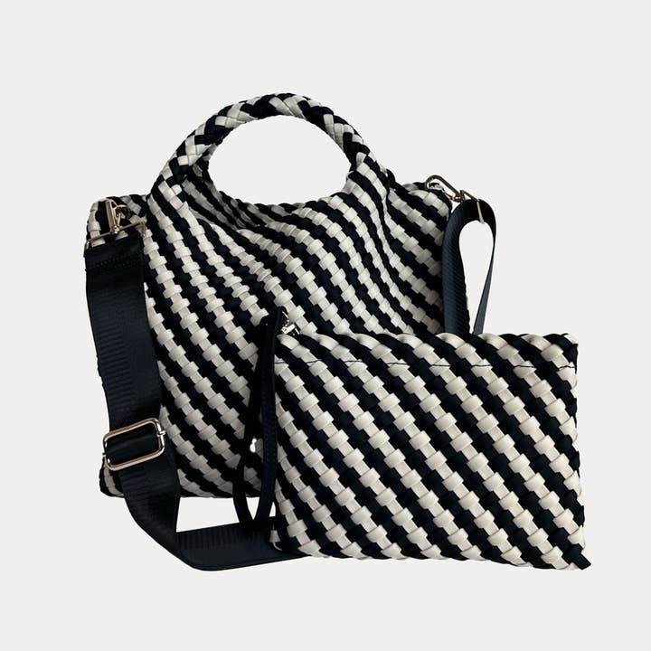 AHDORNED - Wholesale Tote Bag - Women's - Lily Woven Neoprene Tote with Pouch20