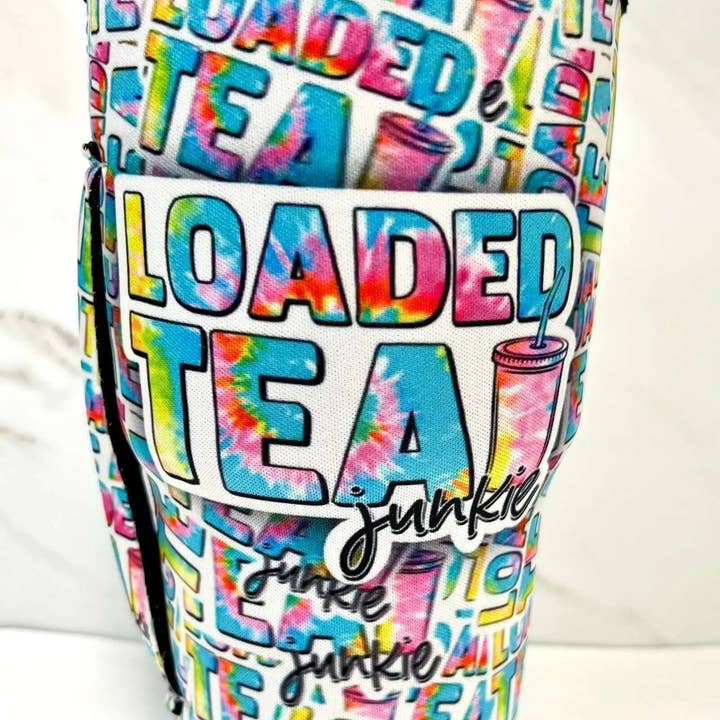 Kims Korner - Wholesale Drink Huggers & Koozies - 20 OZ Vibrant Loaded Tea Junkie Cup Cover