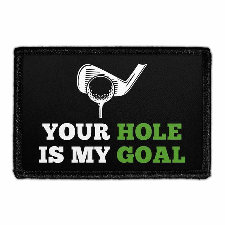 Toppa rimovibile da golf «Your Hole Is My Goal» per la vendita all'ingrosso da parte di Pull Patch