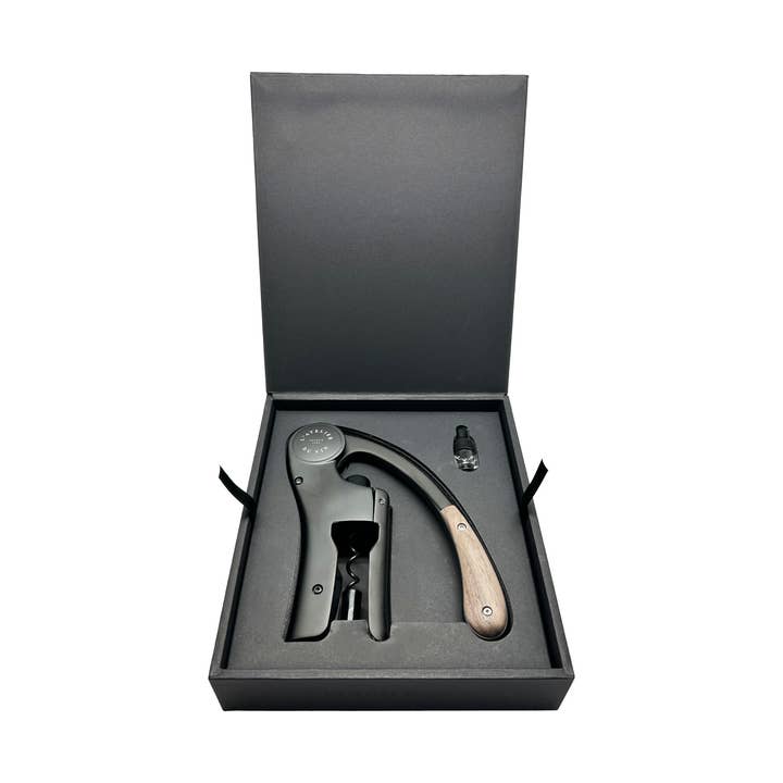 L'Atelier du Vin - USA - Wholesale Wine Tool Set - Lever Wine Opener - OENO MOTION WOOD & BLACK
