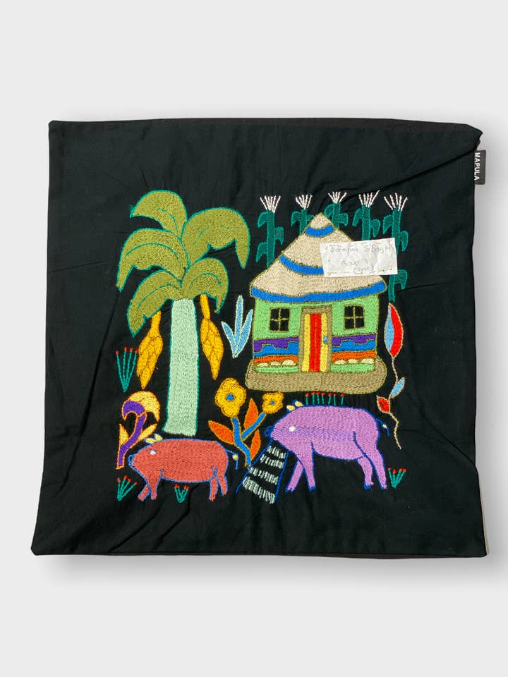 Cojín bordado Mapula 50x50 - Sudáfrica para venta al por mayor de Botanical Boys