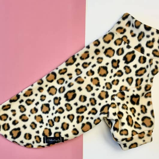 Leopard print Water resistant dog fleece for wholesale by Bella Katee Pets