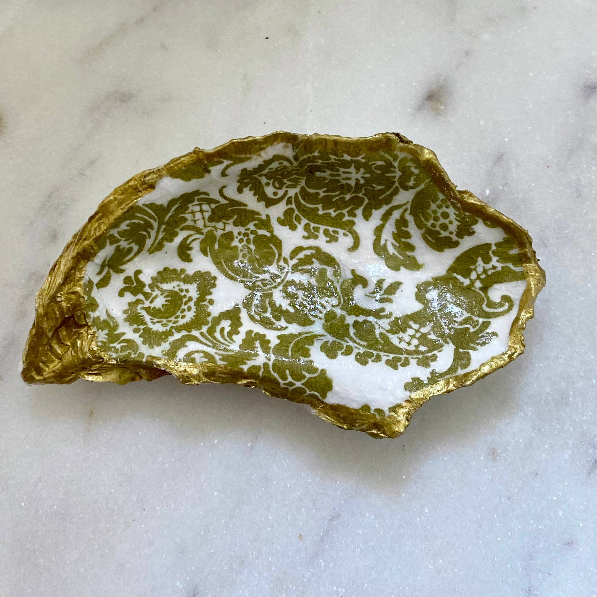 Del Mar Designs DC - Wholesale Jewelry Dish - Gold Filigree Oyster Shell Jewelry Dish0