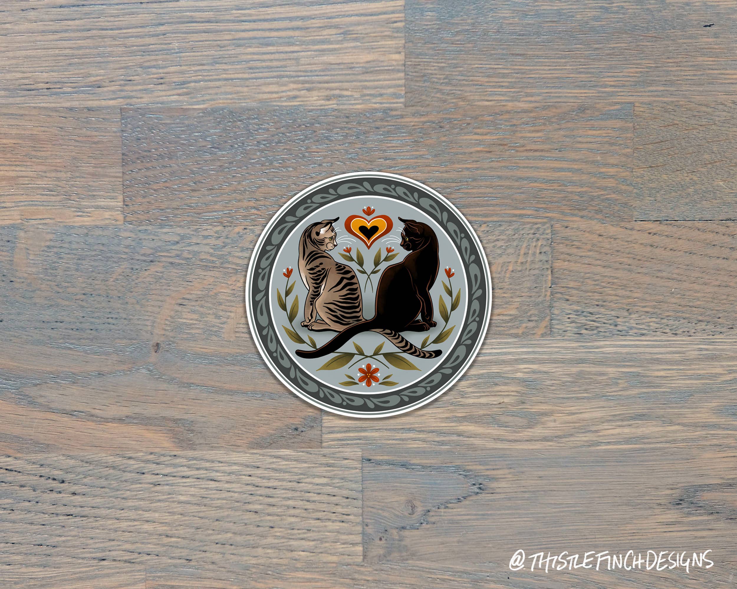 Thistle Finch Designs – Großhandel Aufkleber – Niederländischer Vinylaufkleber mit Hex-Schild, PA1