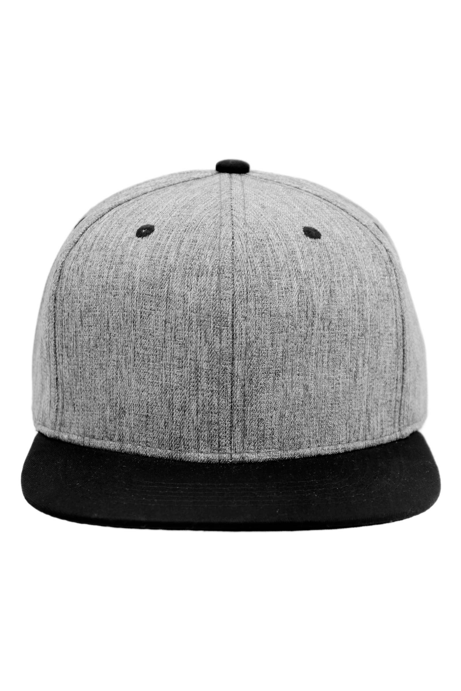Cap Zone - Wholesale Flat Brim Cap - Unisex - Heathered Tweed Six Panel Flat Brim Snapback7