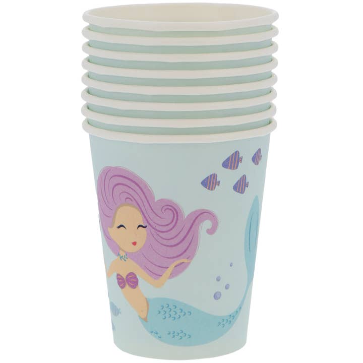 Folat BV - Wholesale Disposable Cup - Cups - Mermaid Magic - 250 ml - 8 stuks2