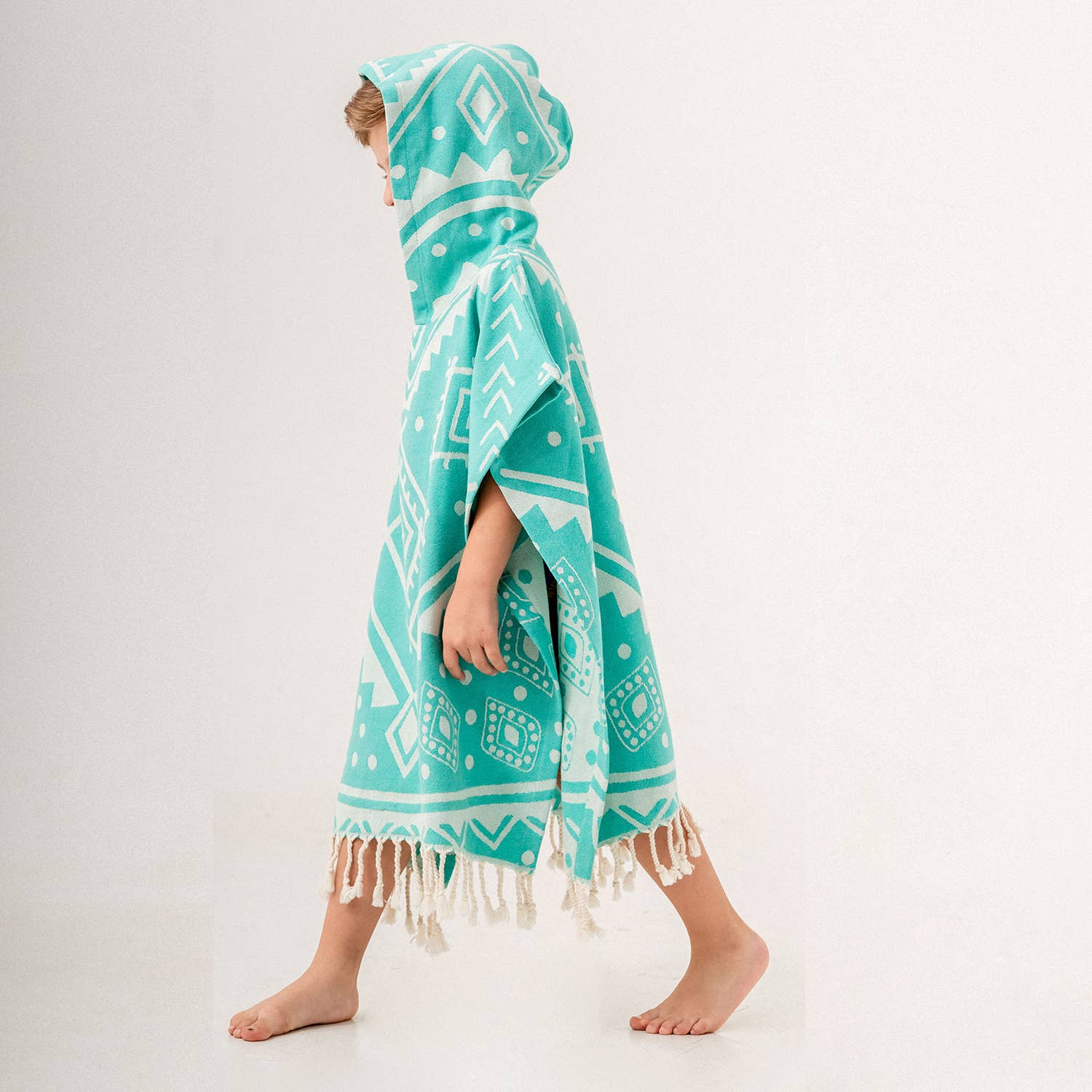 Kikoya – Toalha poncho - Crianças e bebés por atacado – Chuveiro de toalha de praia com capuz para crianças com capuz Surf Mudando de Natação7