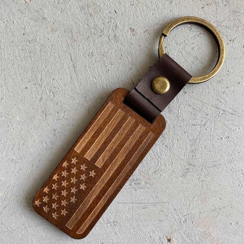 Mio Queena - Wholesale Keychain – Unisex - Leather Wood Pendant Keychain Gift For Dad Mom Friends5