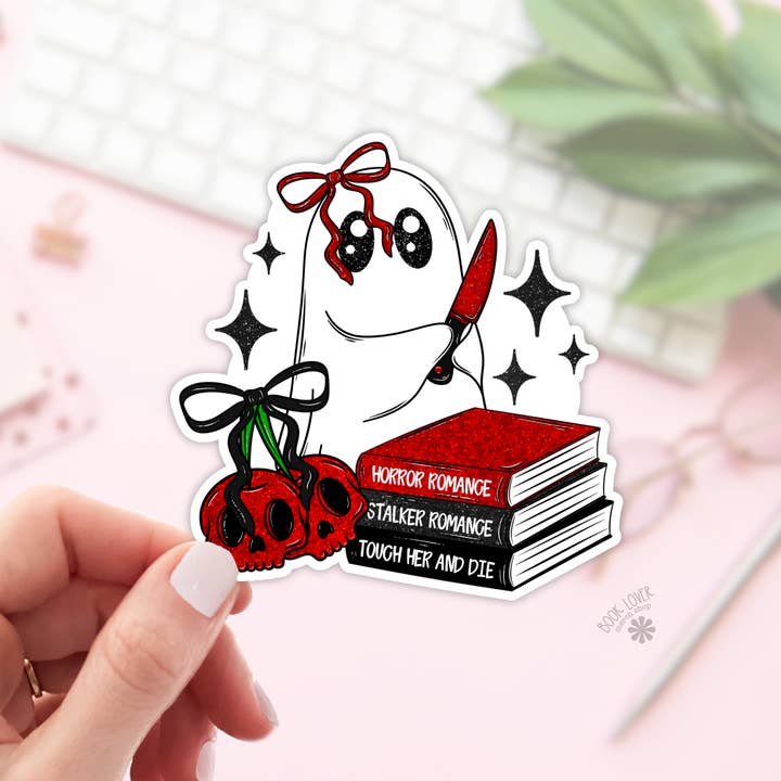 Horror Romance Stickers / Bookish Ghost Stickers for wholesale by Book Lover Merch Shop
