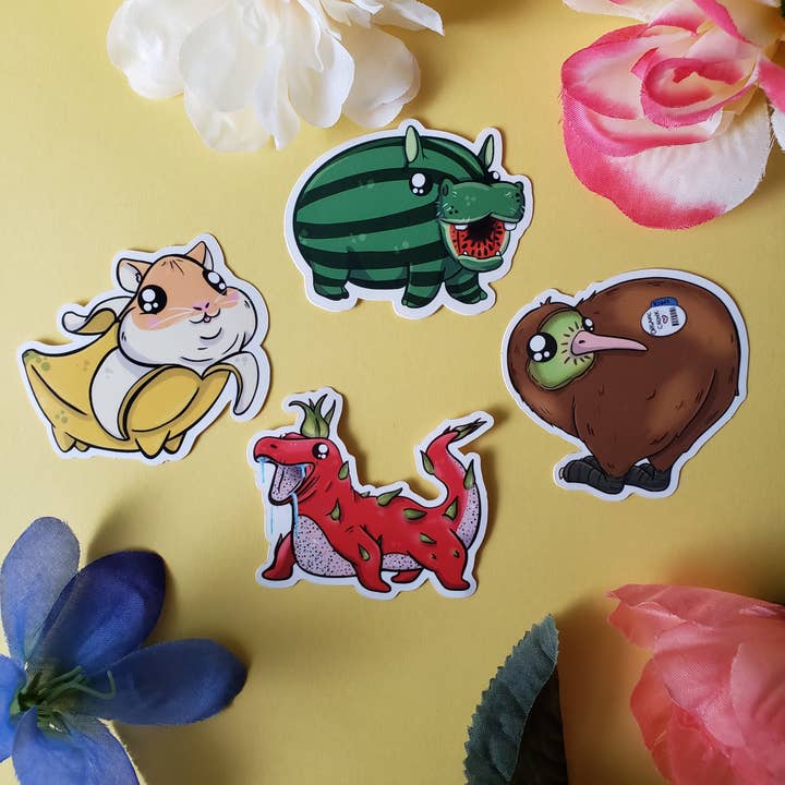 Meg's Mashables - Wholesale Sticker - Komodo Dragon Fruit Sticker2