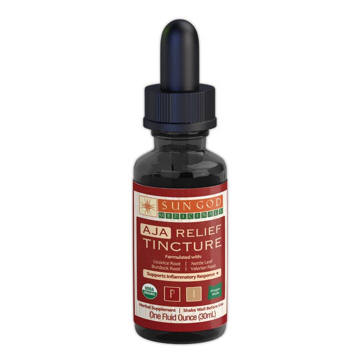 Sun God Medicinals - Wholesale Tincture - Organic Aja Relief Tincture 1oz