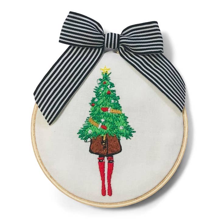 Ornament - Girl Holding Tree for wholesale by Vibrantly Blue