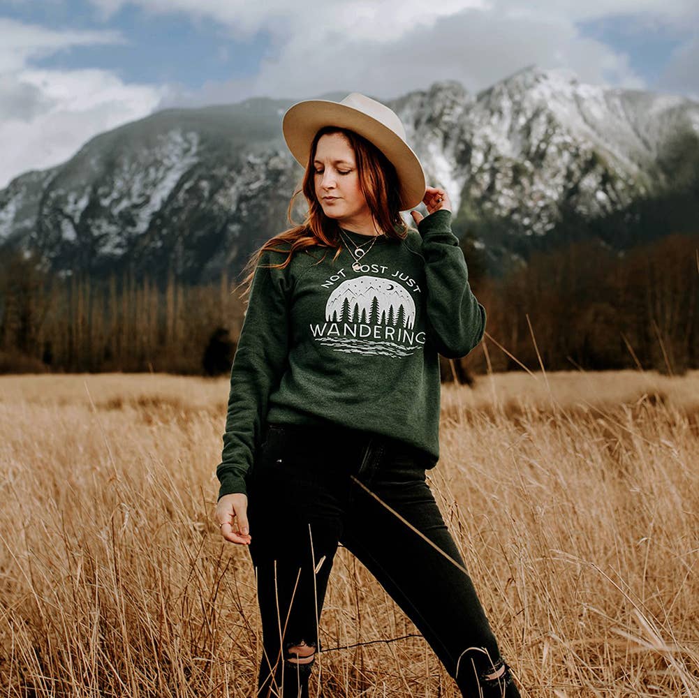 Alley & Rae - Wholesale Graphic Sweatshirt - Women's - Not Lost Just Wandering Adventure Sweatshirt1