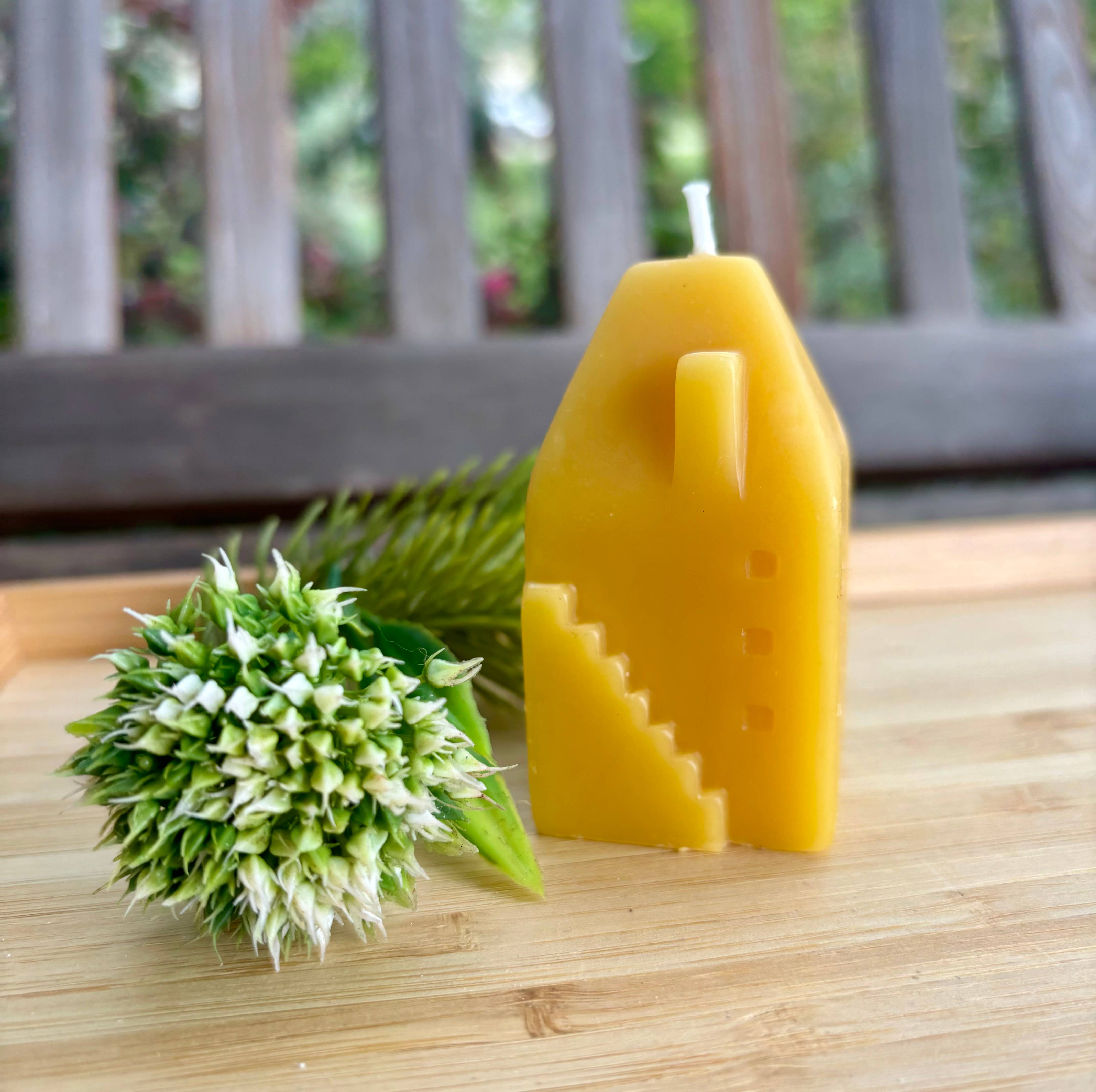 Thy Will Bee Done Apiary - Wholesale Novelty candle - House Beeswax Candle, Tiny Home Candle, Realtor Gift