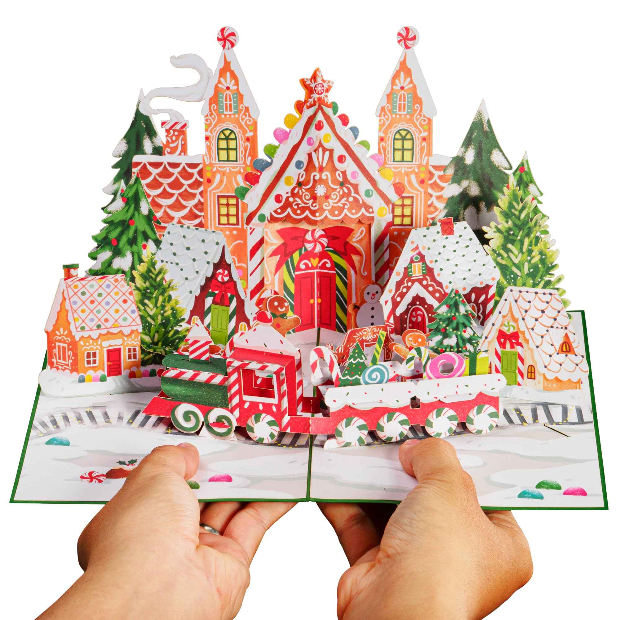 Paper Love - Wholesale Christmas Card - Gingerbread Town Pop Up Card2