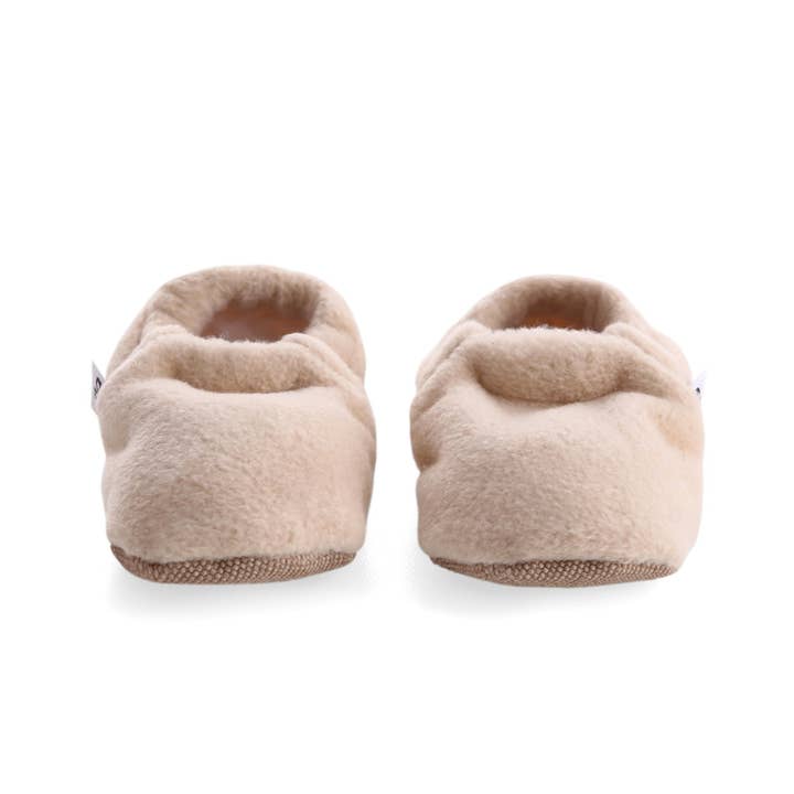 Fleece Baby House Booties, Non-Slip Sole, Organic Cotton Lin for wholesale by Ella Bonna