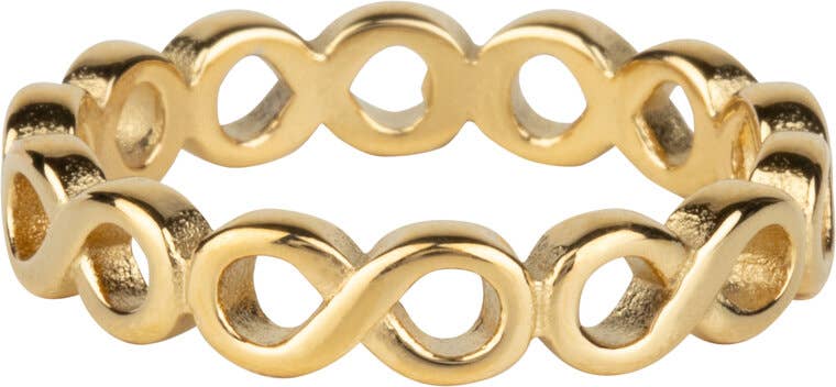 Charmin's Ringen - Wholesale Band/gestapelde ring - Charmin’s Valentijn Love Infinity Goldplated R12910