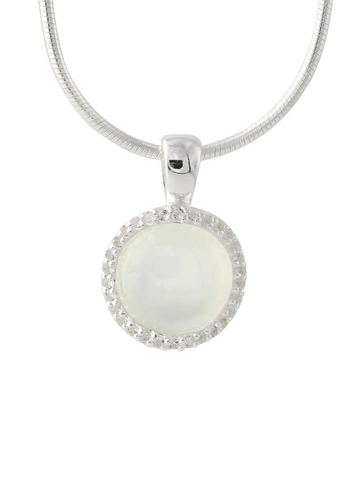 Sølvvedhæng med hvid månesten & hvid topas for engroshandel hos Campur GmbH