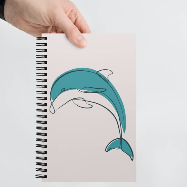 Cuaderno de arte minimalista Dolphin para venta al por mayor de Woolly Mammoth Media