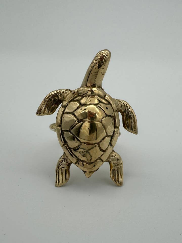 Turtle Napkin Holder, Bronze Handmade for wholesale by Bronze Betty