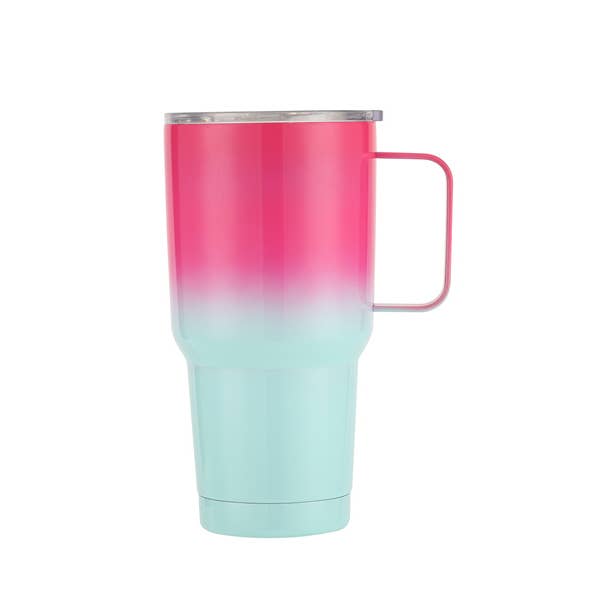Nima Accessories Inc - Wholesale Insulated Mug/Tumbler - Two Tone Colorful Tumbler with Handle 30oz Capacity