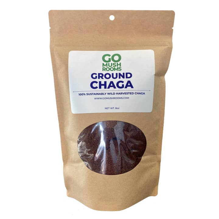 GROUND CHAGA 8oz. for wholesale by GO Mushrooms