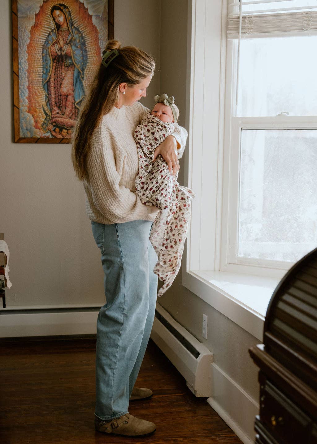 January Jane Shop - Wholesale Swaddle - Baby - Roses Blooming Swaddle7