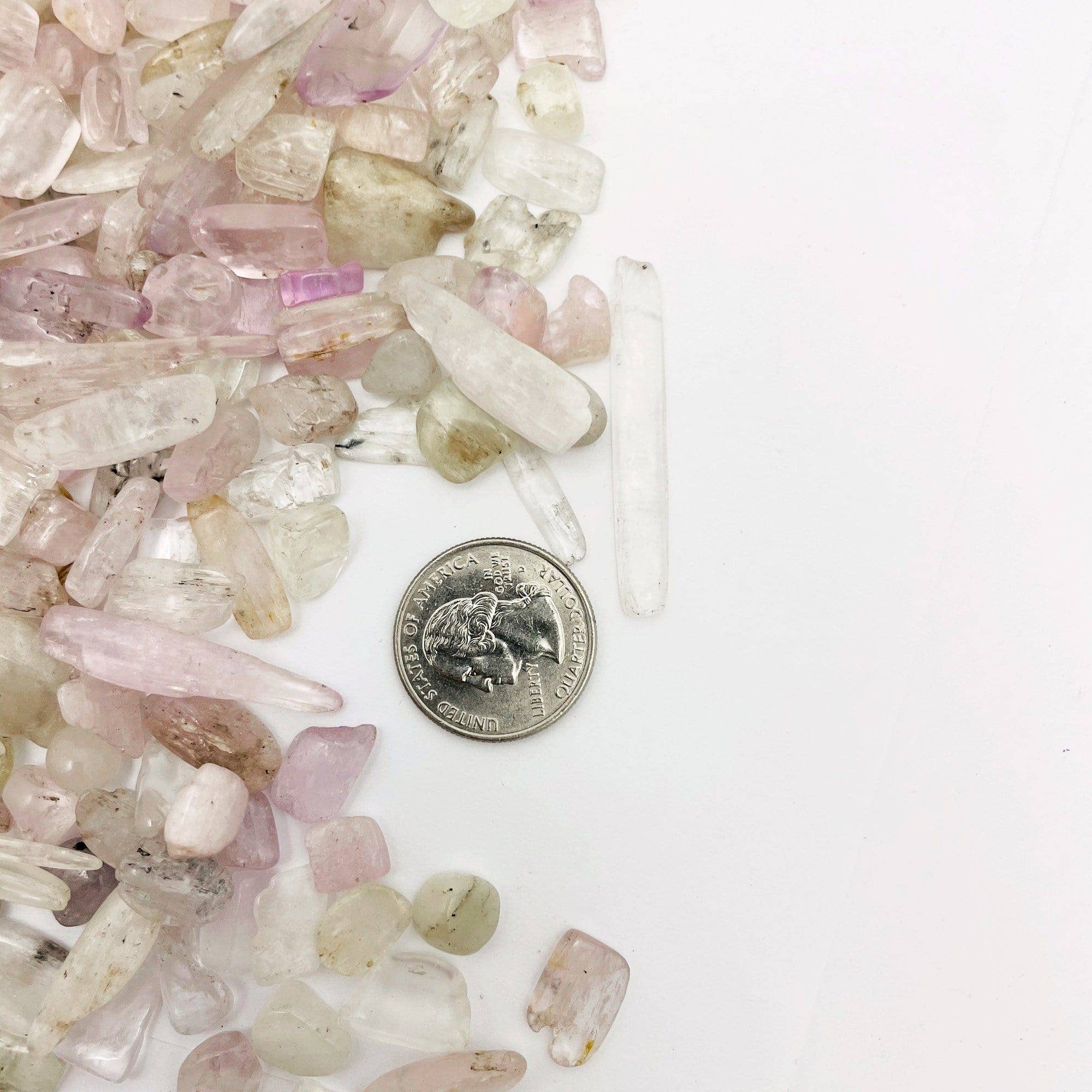 Rock Paradise – Pedra/cristal espiritual por atacado – Kunzite 1lb Pedras Roladas Cristais e Minerais a Granel4