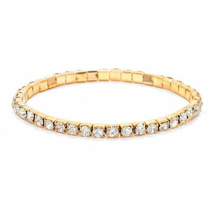 Diacly - Wholesale Tennis Bracelet - 1 Row Strand Line Stretch Rhinestone Bracelet3