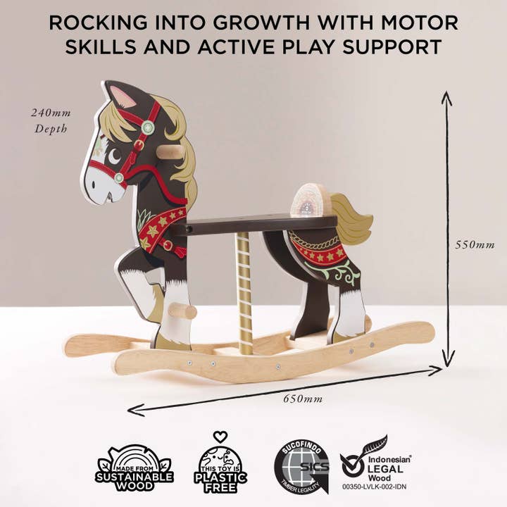 Le Toy Van, Inc. - Wholesale Wood Toy - Kids - Classic Wooden Rocking Horse3