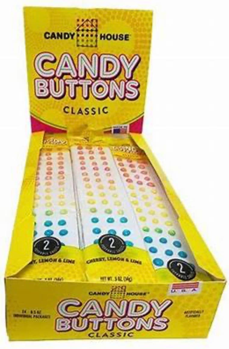 O'Shea's Candies Sweet Shop - Wholesale Hard Candy - Nostalgic Old Fashioned Original Candy Buttons 24CT Dsp Box3