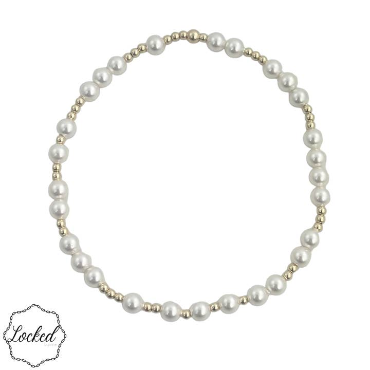 Gold Filled | Glass Pearl 28 for wholesale by Locked by Lula 'n' Lee