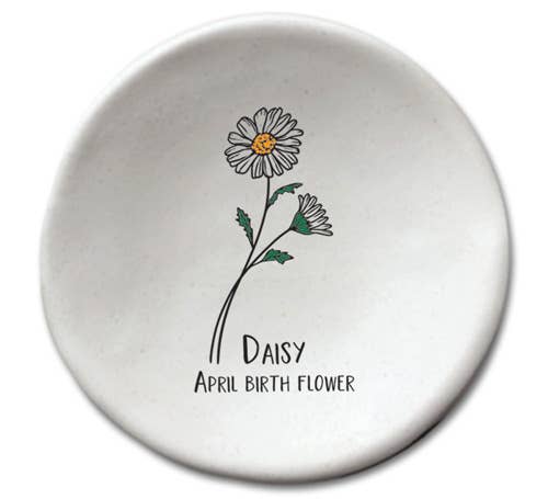 August Ceramics - Wholesale Jewelry Dish - 3.5" Ceramic Birth Month assortment with Tabletop Display1
