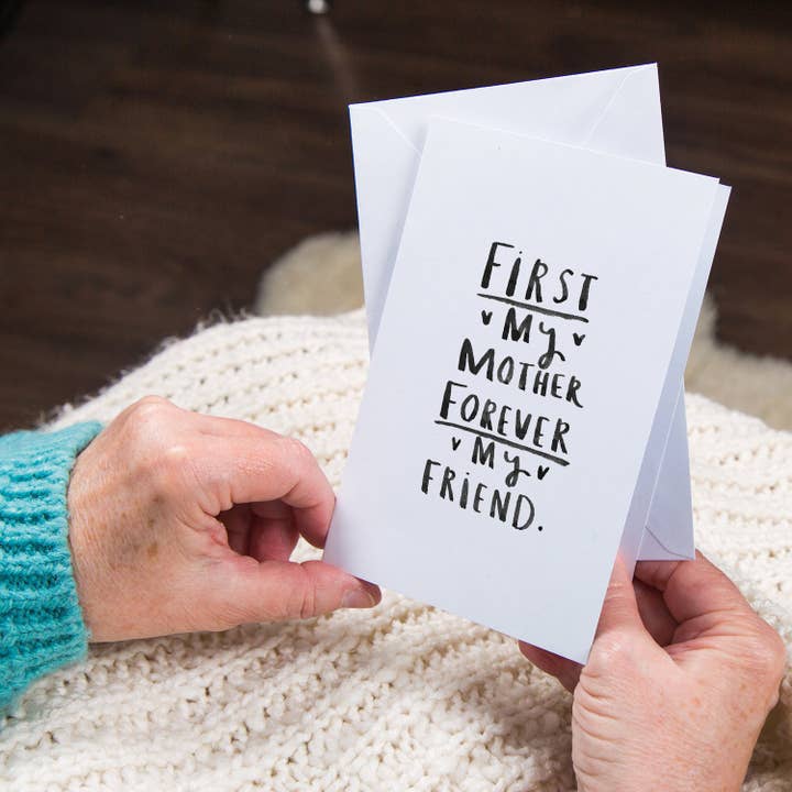 First My Mother, Forever My Friend' Greetings Card for wholesale by Ellie Ellie LTD