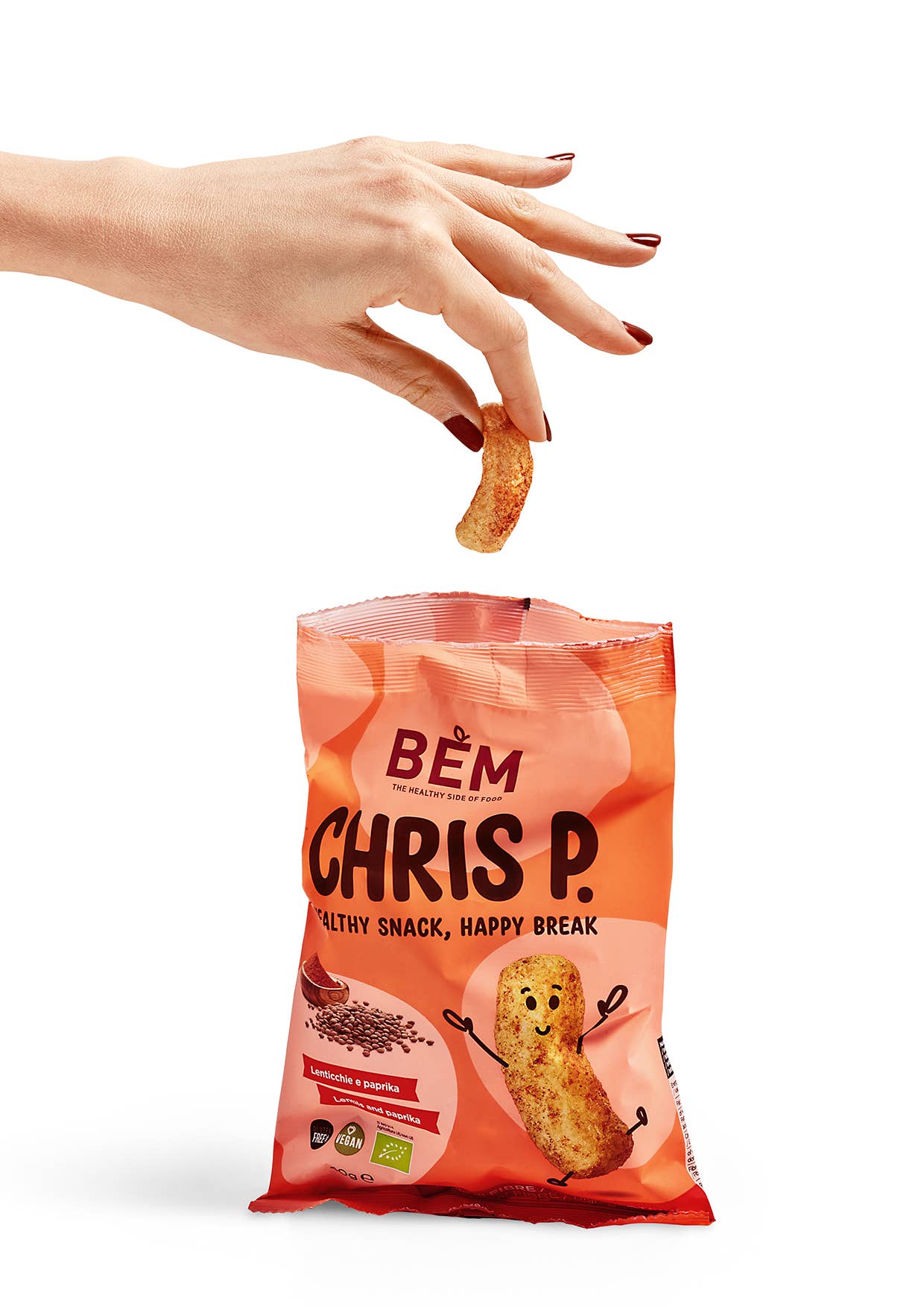 Stella Foods s.r.l. - Wholesale Puffed Snack - Chris.P Organic Paprika Lentils BEM 40g2