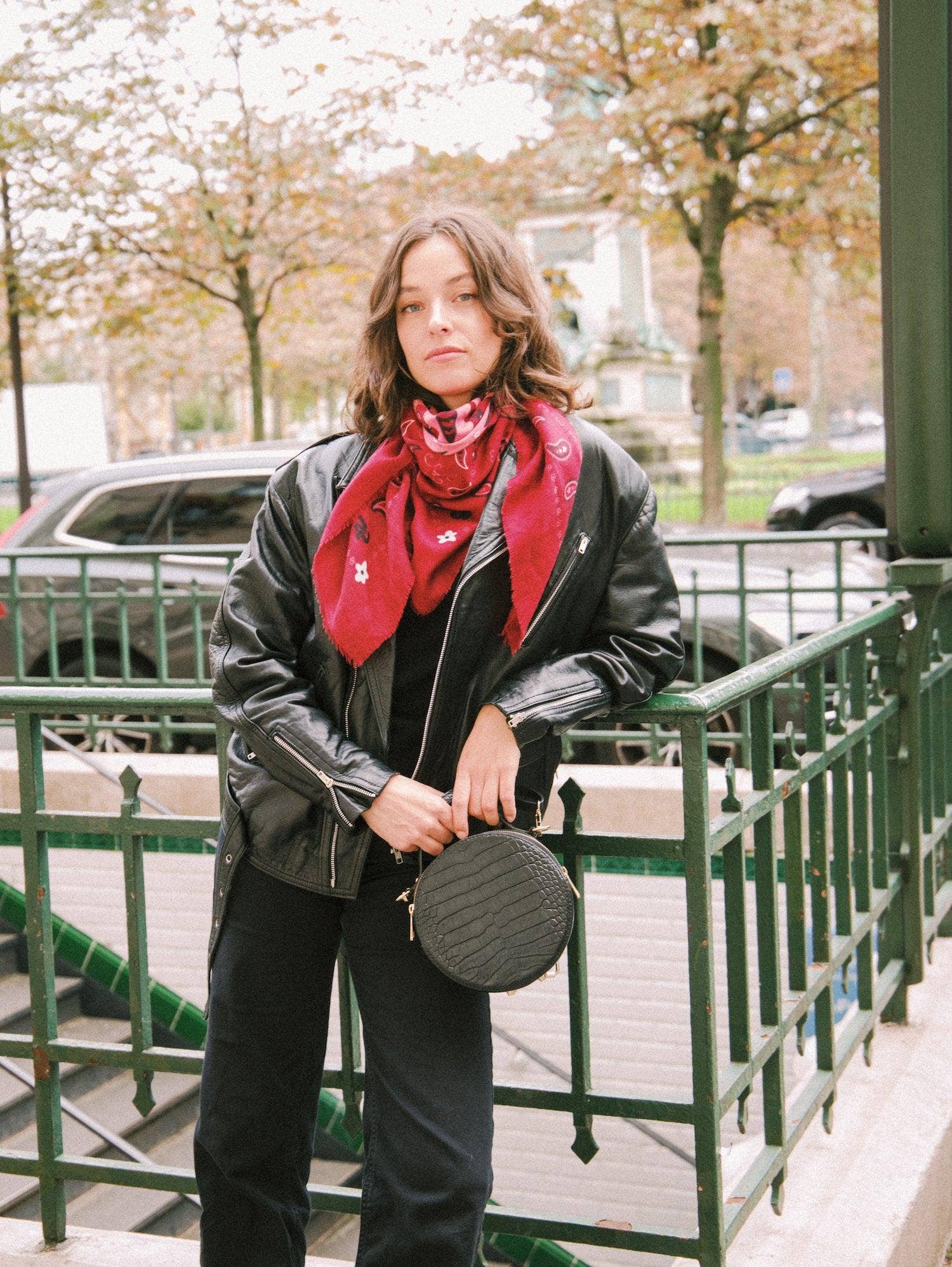 Indira Red Cashmere Scarf for wholesale on Faire3