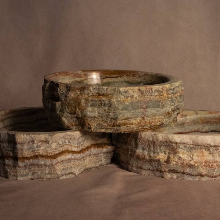 Bespoke Raw-Cut Organic Bowl - Onyx - Accent Decor for wholesale by Marigold Market