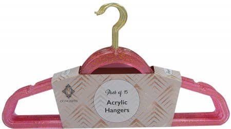 Concepts In Time - Wholesale Clothes Hangers - Concepts 15pk Clear Adult Acrylic Hangers – Strong & Stylish2