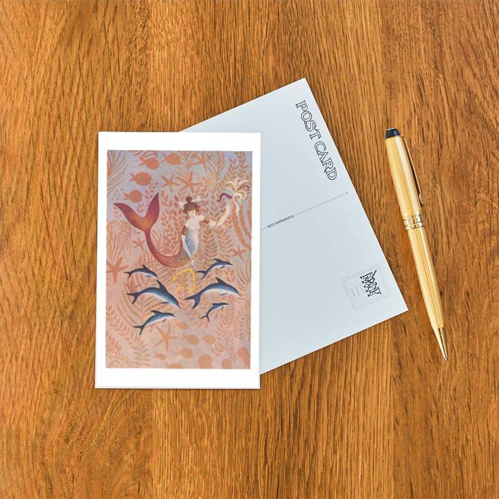 Found Image Press - Vendita all'ingrosso Cartoline - Cartolina TS-383 Sirena e Delfini