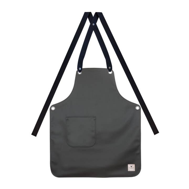 Yako&Co Apron - Vegan Gardening Series, Charcoal Black for wholesale by Yako&Co