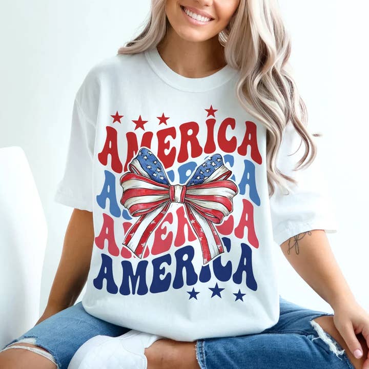 America DTF or Sublimation Transfer for wholesale by Sweet and Sassy Tees