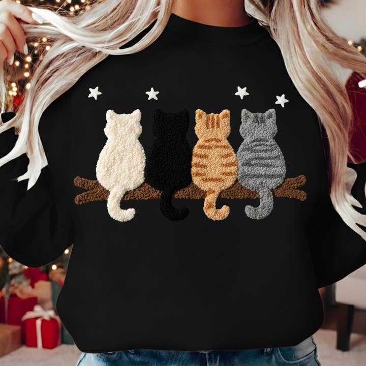Camiseta de Gatos de Crochê de Fio Falso, Suéter de Animais de Estimação Fofo por atacado de DLT Ecommerce