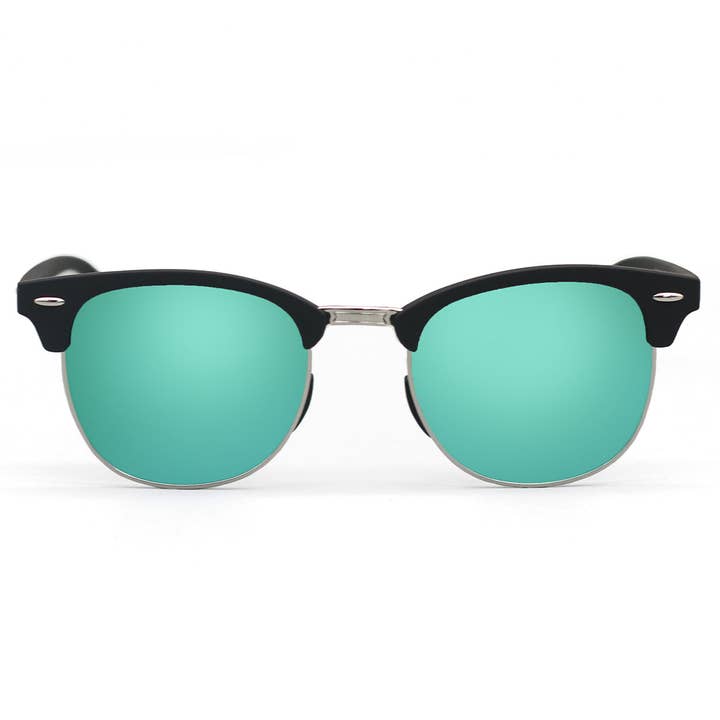 The Masters – Mirrored Aqua Clubmaster Sunglasses for wholesale by TOPFOXX