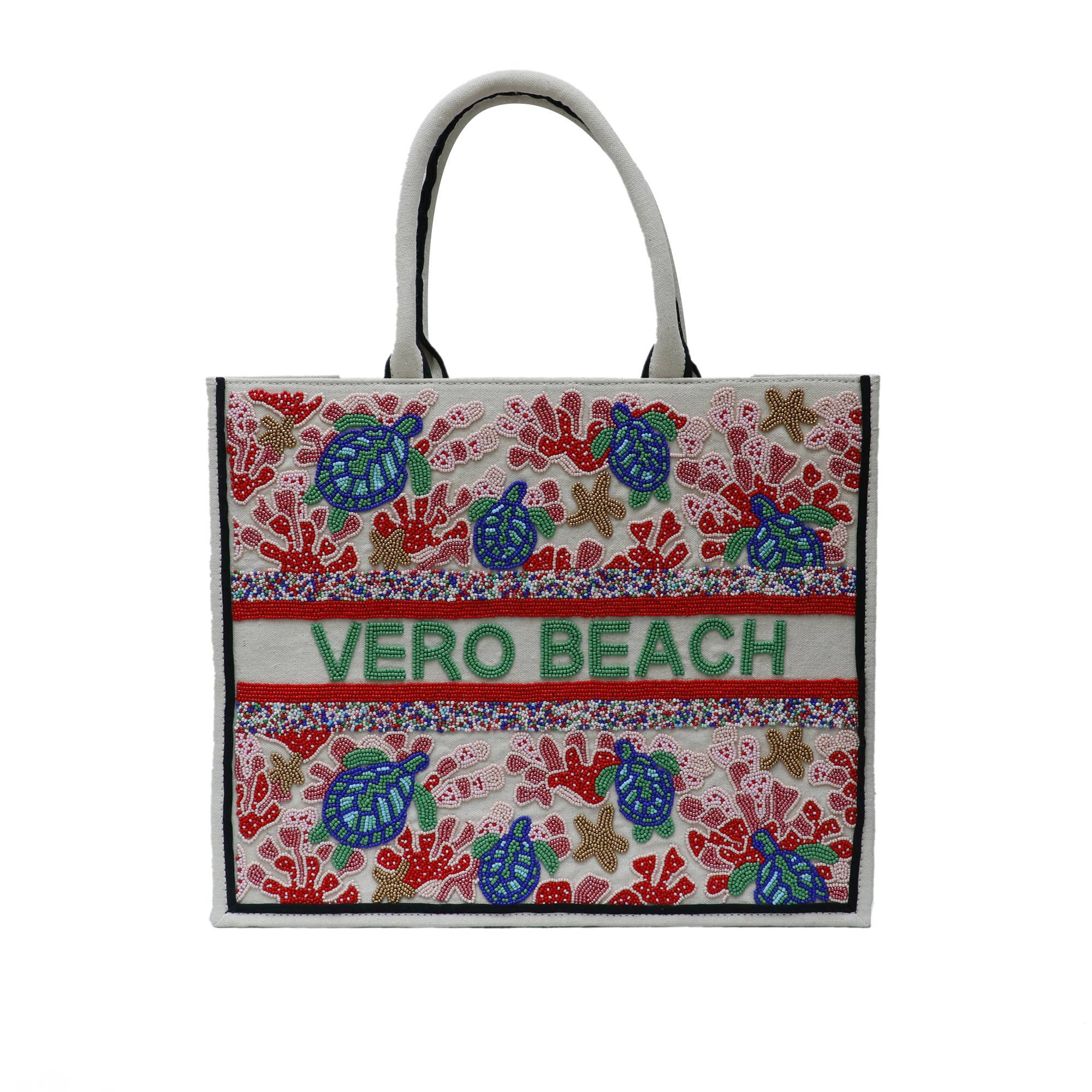 Tiana Designs - Vendita all'ingrosso Borsa tote - Donna - Tartarughe borsa CD 5102/3001 - Avorio/Multicolore0