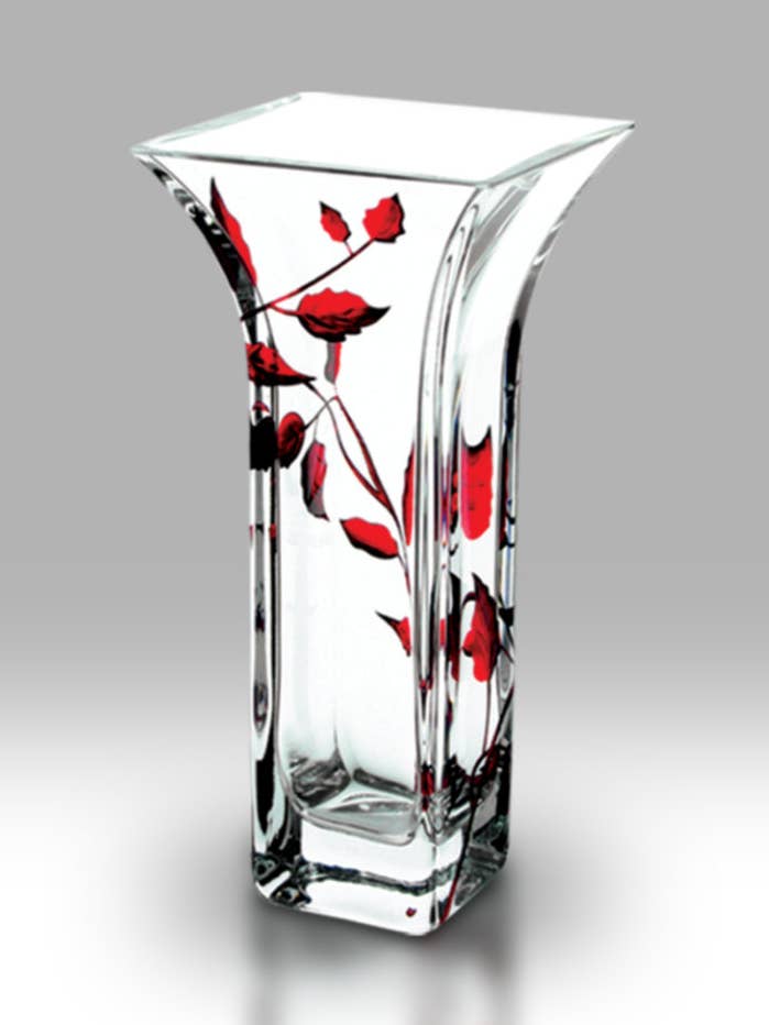 Rubinblad - 22,5 cm Flared Vas för wholesale av Nobile Glassware Ltd.