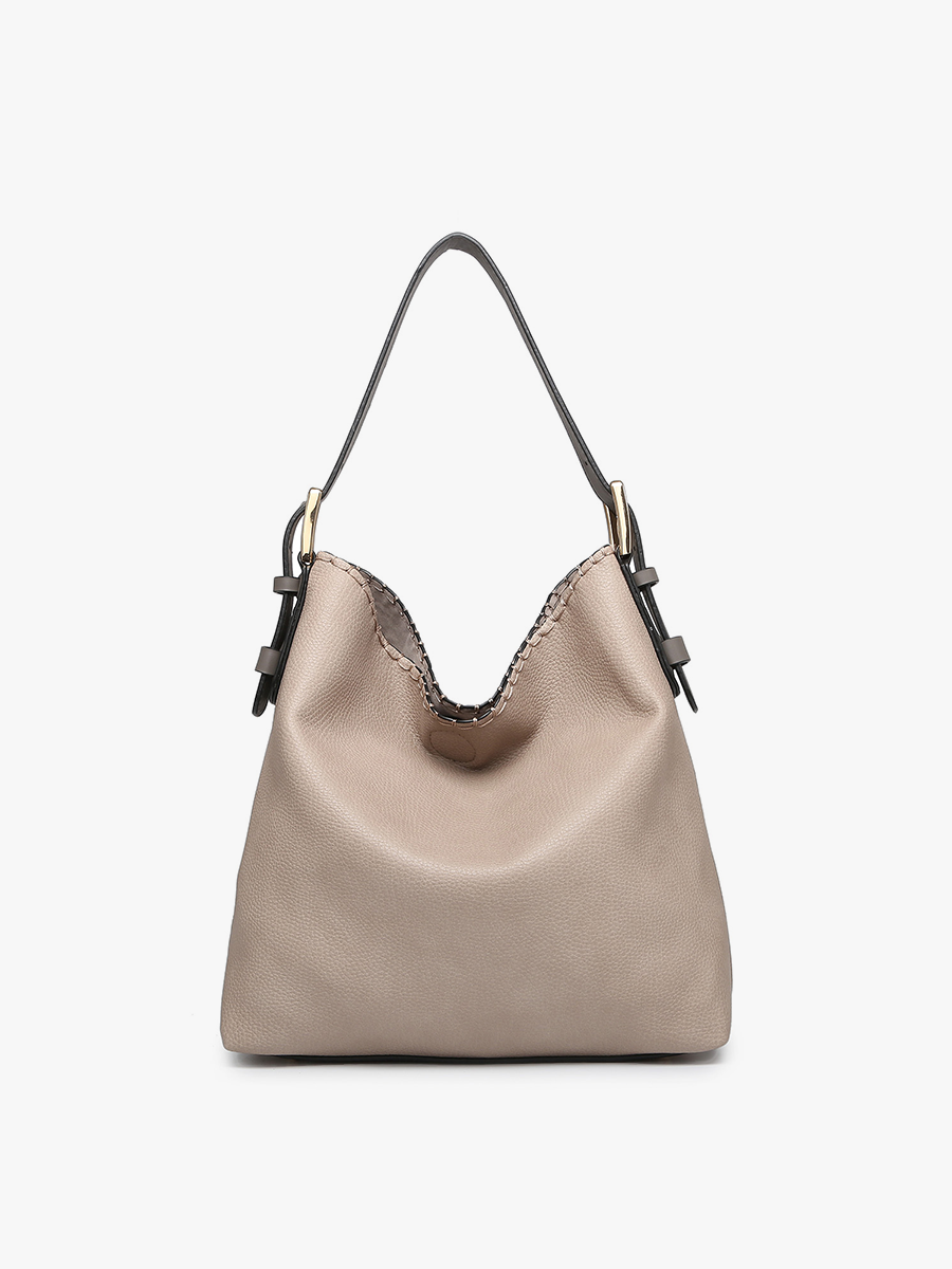Jen & Co. - Wholesale Schoudertas - Dames - Jen & Co. M1816A Alexa 2-in-1 hobo tas met dubbele ritssluitingen4
