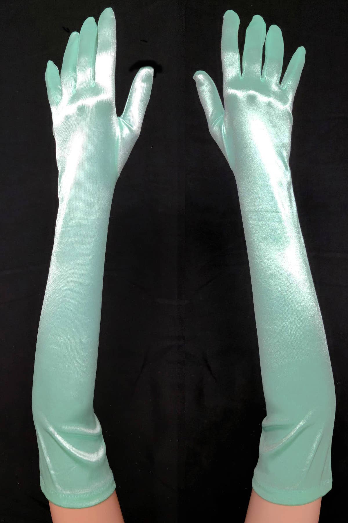 Chicas – wholesale Gloves – Women's – Pair of Elbow Length Satin Evening Gloves G72812BL19