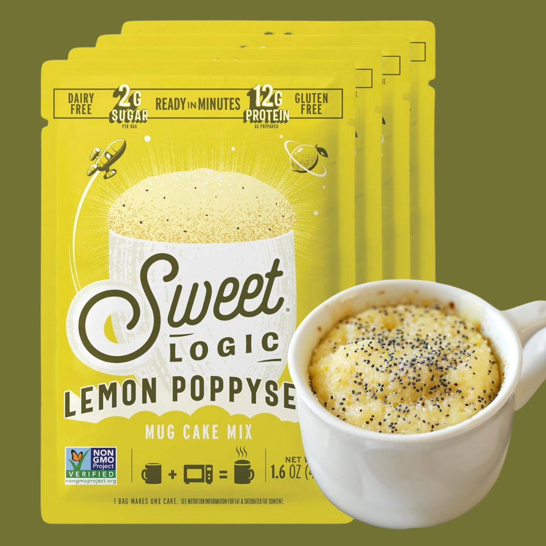 Sweet Logic - Wholesale Cake Mix - Lemon Poppy Seed Mug Cake - Keto, Low-Carb & Sugar (10-Pack)12